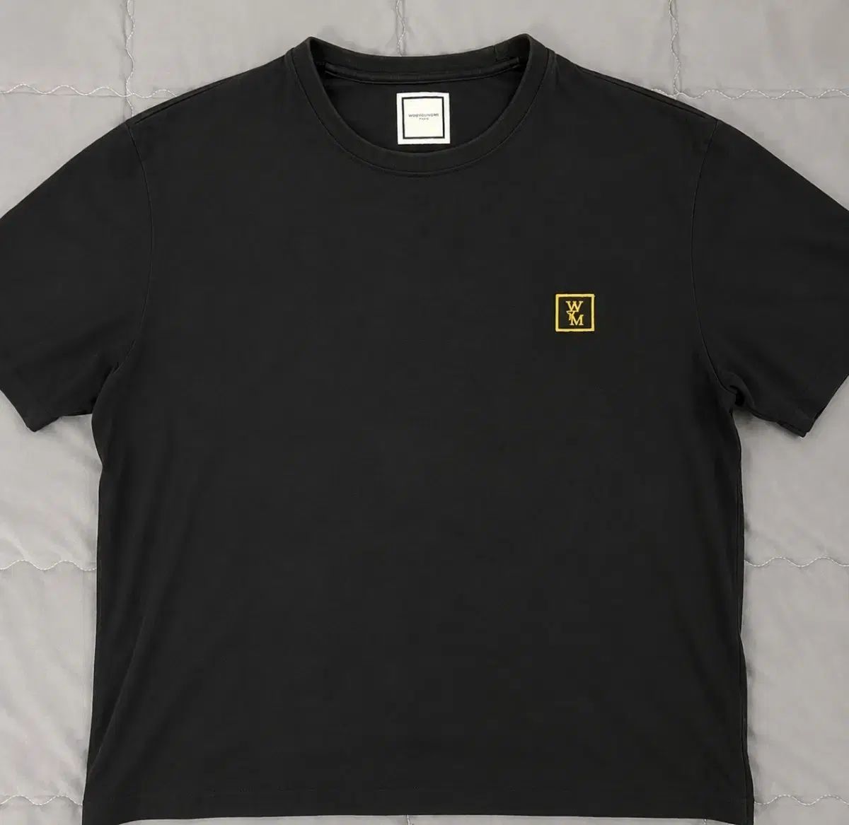 WOOYOUNGMI ウーヨンミ パリ バックロゴ 刺繍 半袖 Tシャツ 50