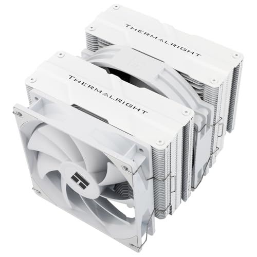 Thermalright Peerless Assassin 140ホワイトCPUクーラー、6ヒートパイプAGHPテクノロジー、1500RPM速度のデュアルPWMファン、ダブルタワークーラー、AM5 / AM4&Intel LGA 1700/1851/11ｍａ