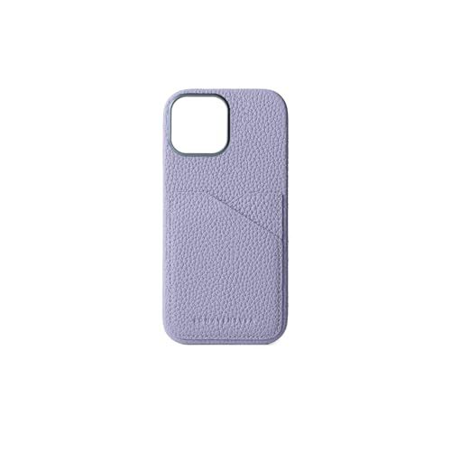 【ボナベンチュラ】 (for iPhone 16) バックカバーケース シュリンクレザー [ウィステリアパープル（エトープ エッジペイント）] スマホケース ヨーロッパ最高級レザー 本革 プレゼント BPCT16ET-WPｍａ