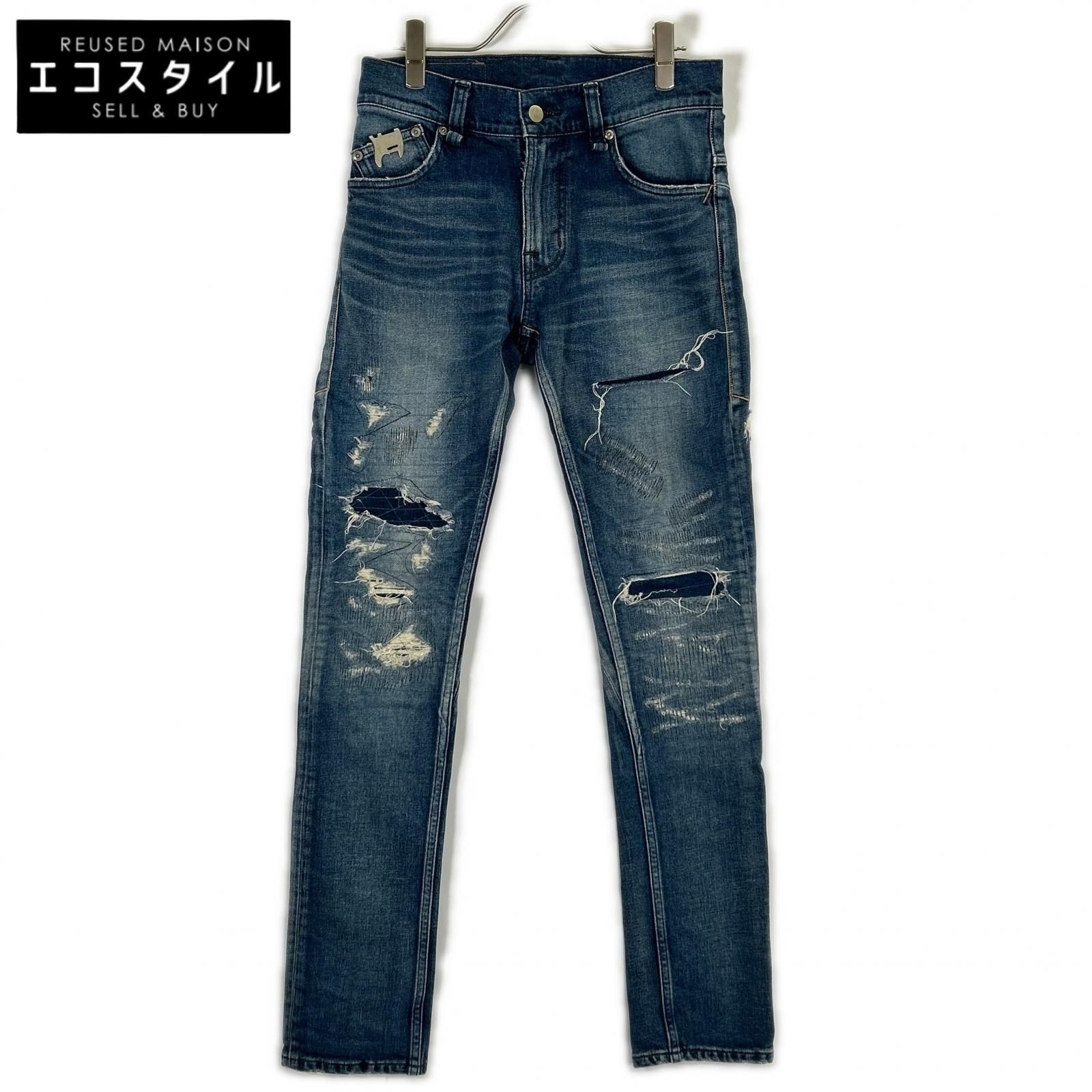 STRUM　ストラム　ブルー STJ001ーTS03 12.5oz オーガニックコットン ストレッチデニム　28