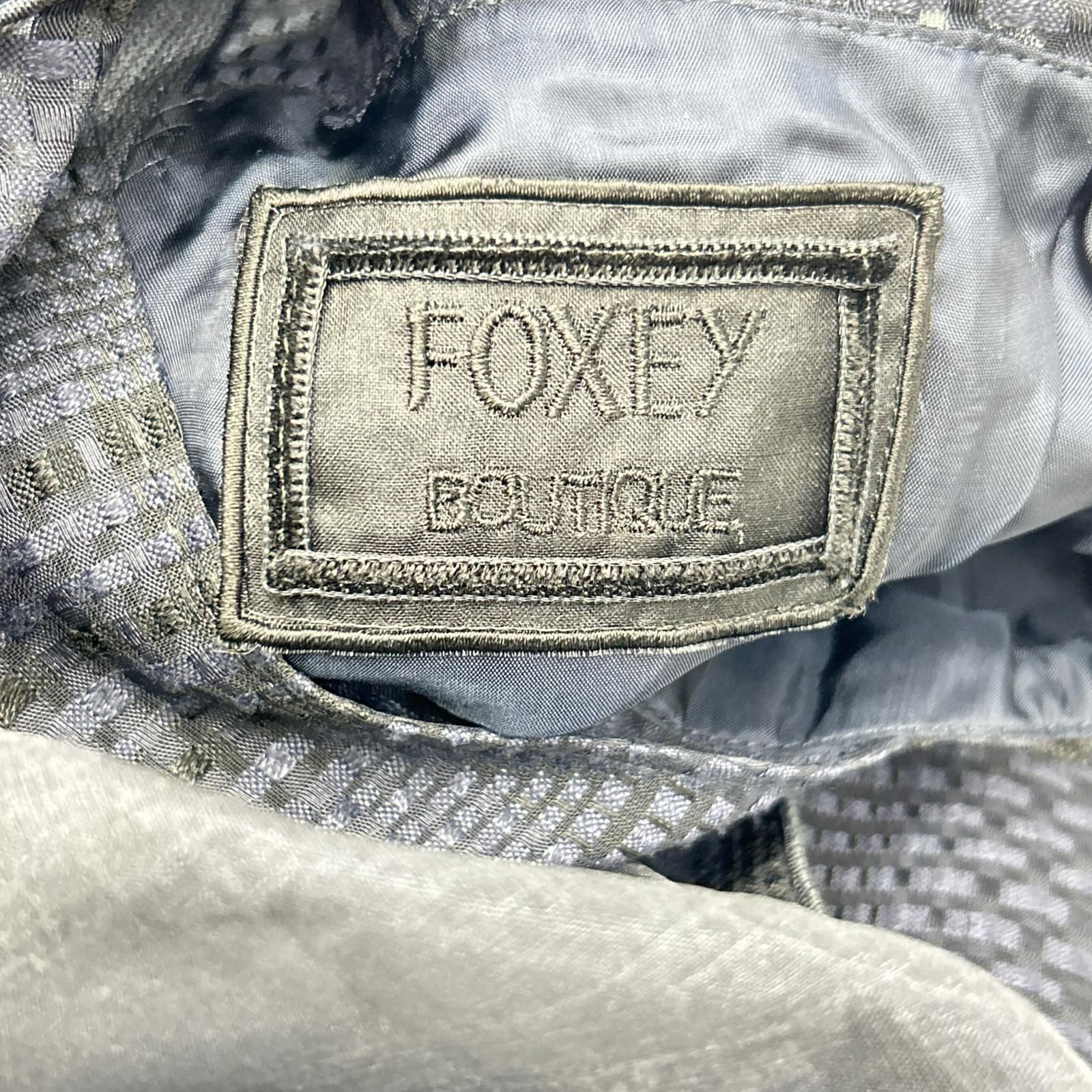 FOXEY BOUTIQUE　フォクシーブティック　39566-S0FZ422K ネイビー ボーダー ノースリーブワンピース　38