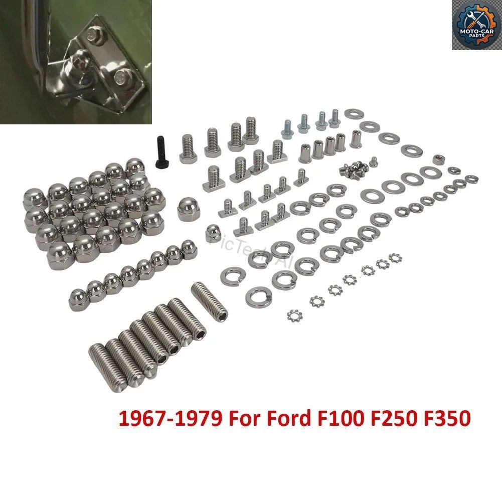 1967-1979年式 フォード F100 F250 F350 ウエストコースト 3本脚ミラー デラックス ステンレス製レストキット 11,010円