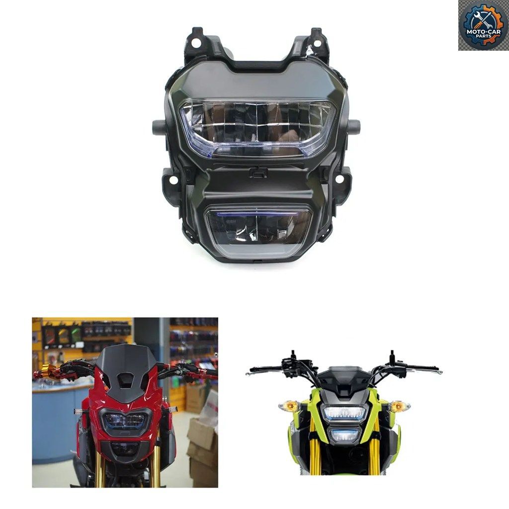 オートバイ用フロントライト、ヘッドライト、ウインドシールド、LE??Dランプ、ホンダ グロム MSX125SF 2016 2017 2018 MSX125 2018 モンキ