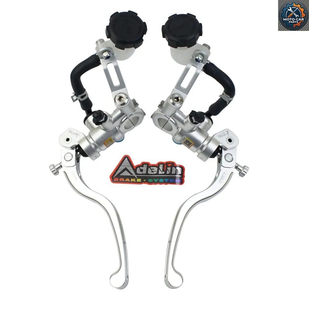 PX1 オートバイ ブレーキ クラッチ ポンプ マスター シリンダー レバー ハンドル 22mm ハンドルバー シルバー ホンダ ヤマハ カワサキ