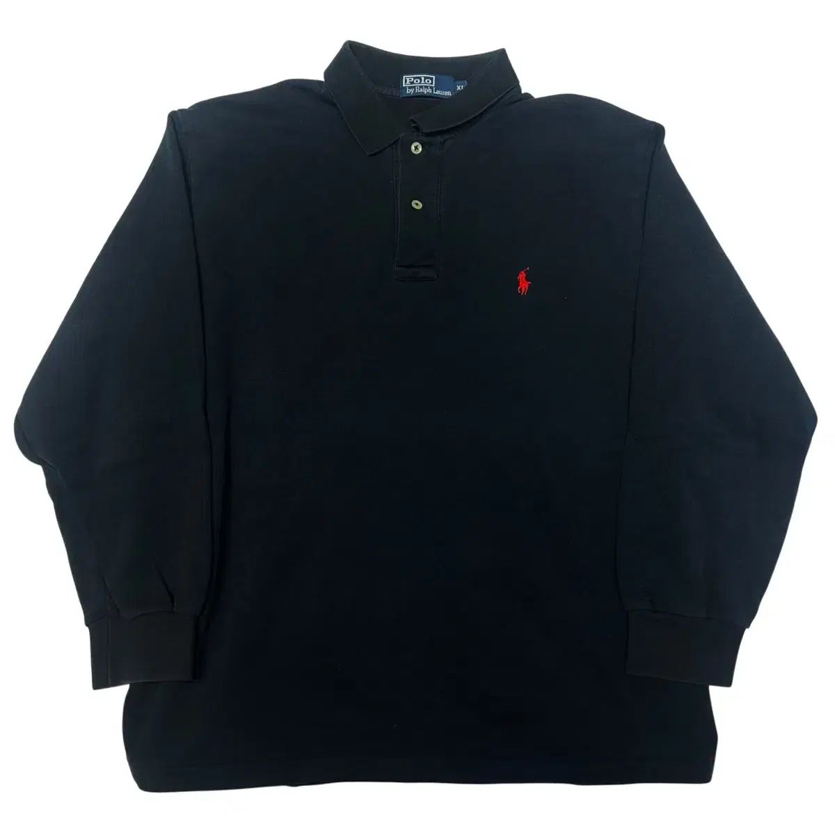 POLO RALPH LAUREN ポロラルフローレン スモールポニーロゴ ブラック起毛 カラーTシャツ XL