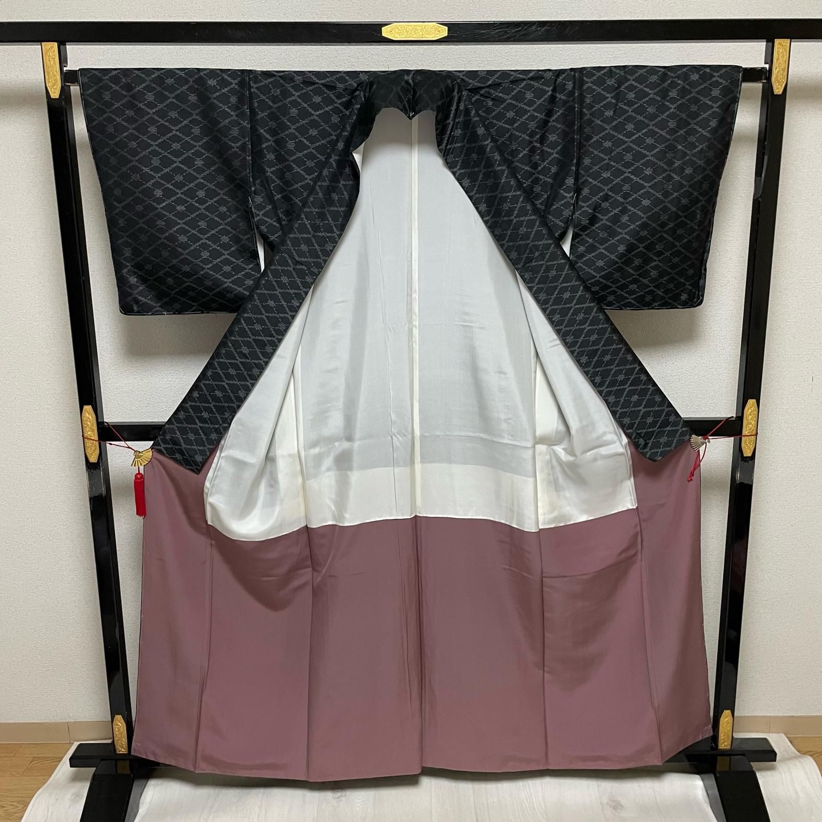 高島屋誂え 本場大島紬 菱形の上品な絣 着物 正絹 X-1563 - メルカリ