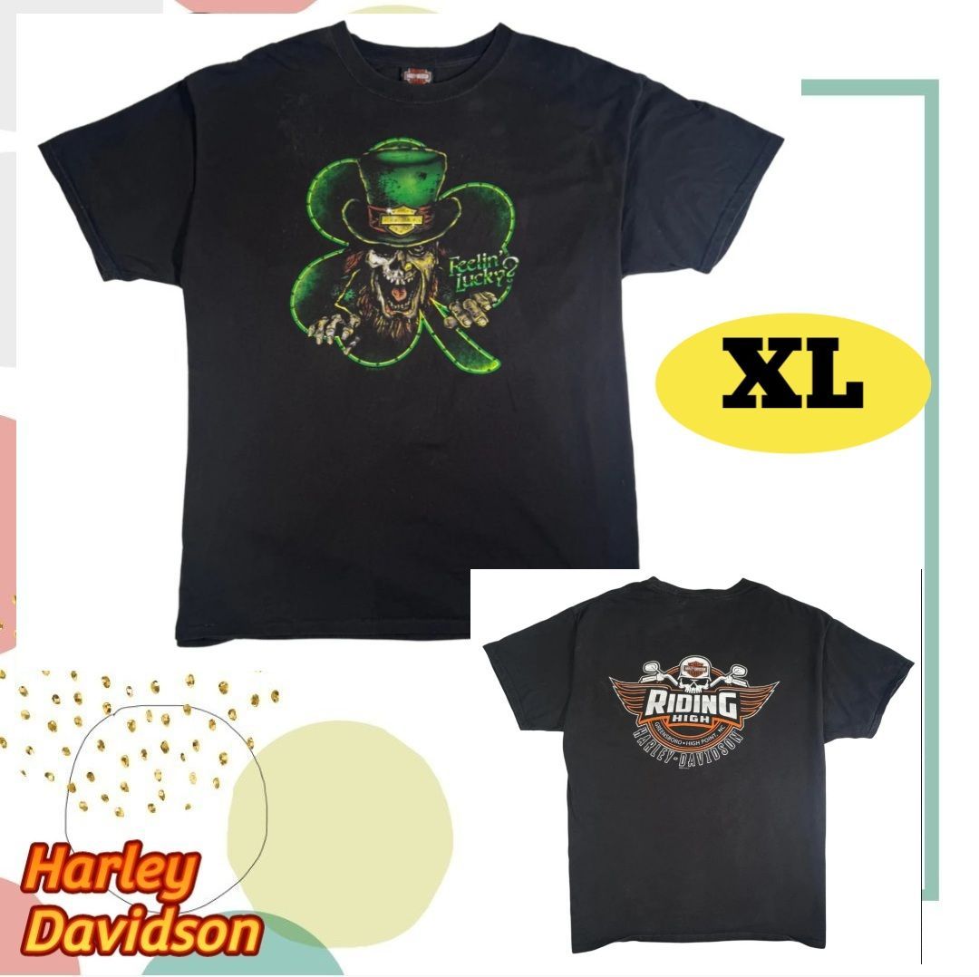 Vintage ヴィンテージ Harley-Davidson ハーレーダビッドソン 運試し？ Tシャツ トップス 半袖 XL