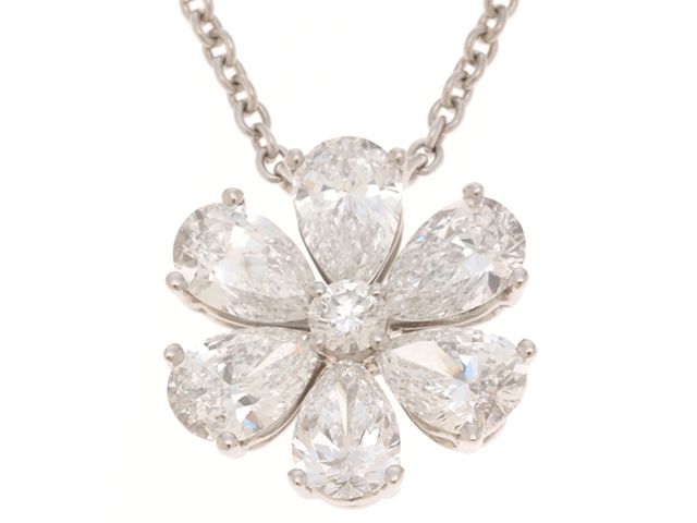 HARRY WINSTON ハリーウィンストン フォーゲット・ミー・ノット・ペンダント PEDPRFFLRFMN ネックレス Pt950プラチナ/ダイヤモンド1.07ct【中古】【472】SJ 498,036円