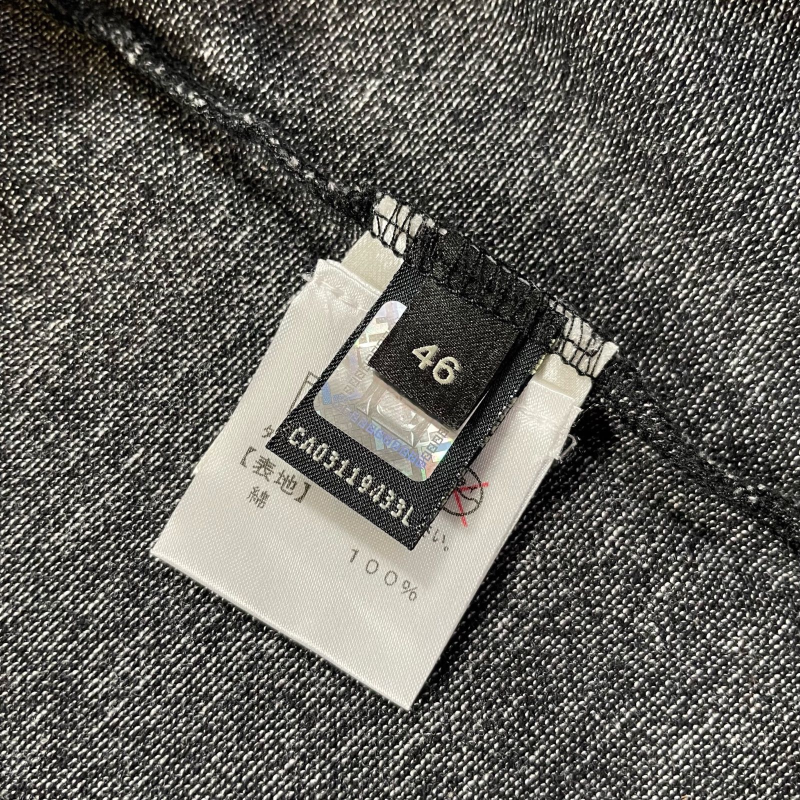 FENDI フェンディ 半袖ポロシャツ 半袖 ポロシャツ トップス ロゴ刺繍 コットン ブラック系 メンズ 46サイズ