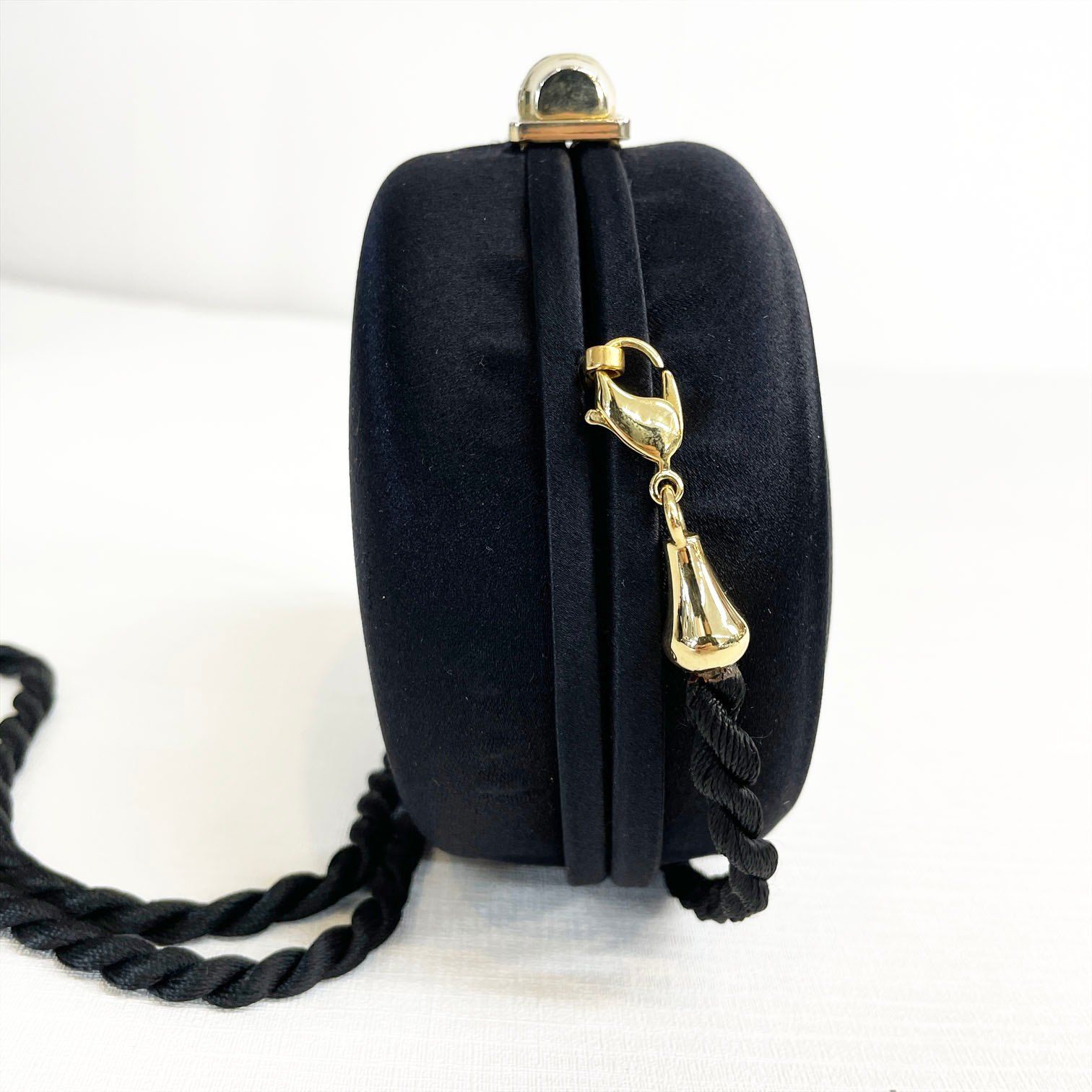 OLD GUCCI オールド グッチ サテン ラウンド ミニショルダー バッグ 