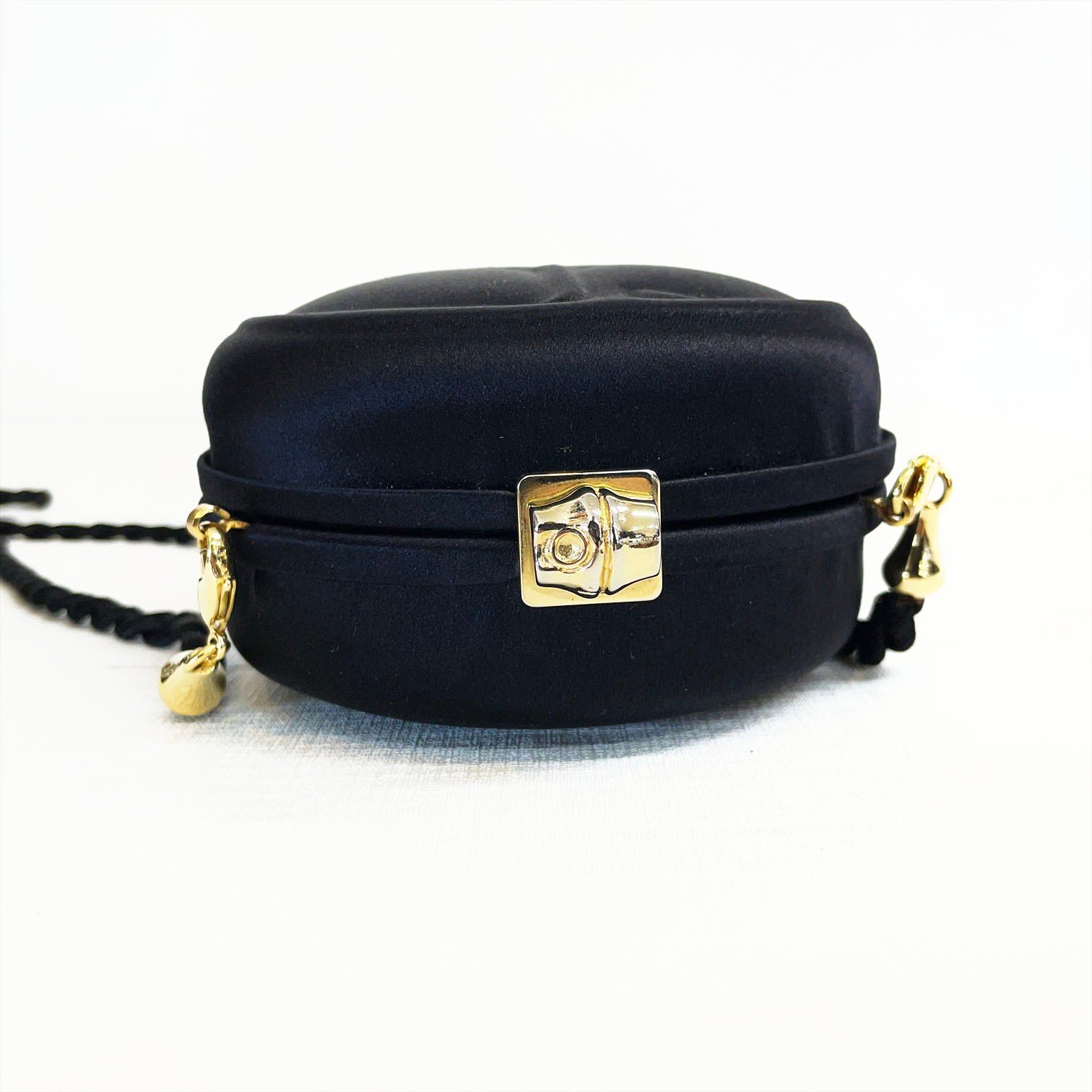 OLD GUCCI オールド グッチ サテン ラウンド ミニショルダー バッグ 