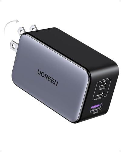 UGREEN NexodeX 100W GaNII充電器 3ポート(USB-C*2+USB-A) タイプC 超小型 急速充電器 PD3.0/PPS/QC4+/QC3.0 対応【新生代GaNInfinity?チップ+独自Airpyra技術+PS 30a1449a