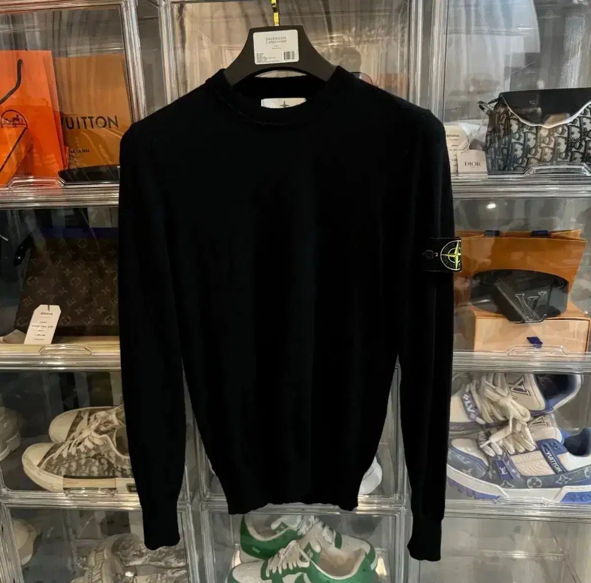正規品/Sサイズ STONE ISLAND ストーンアイランド ニット ブラック