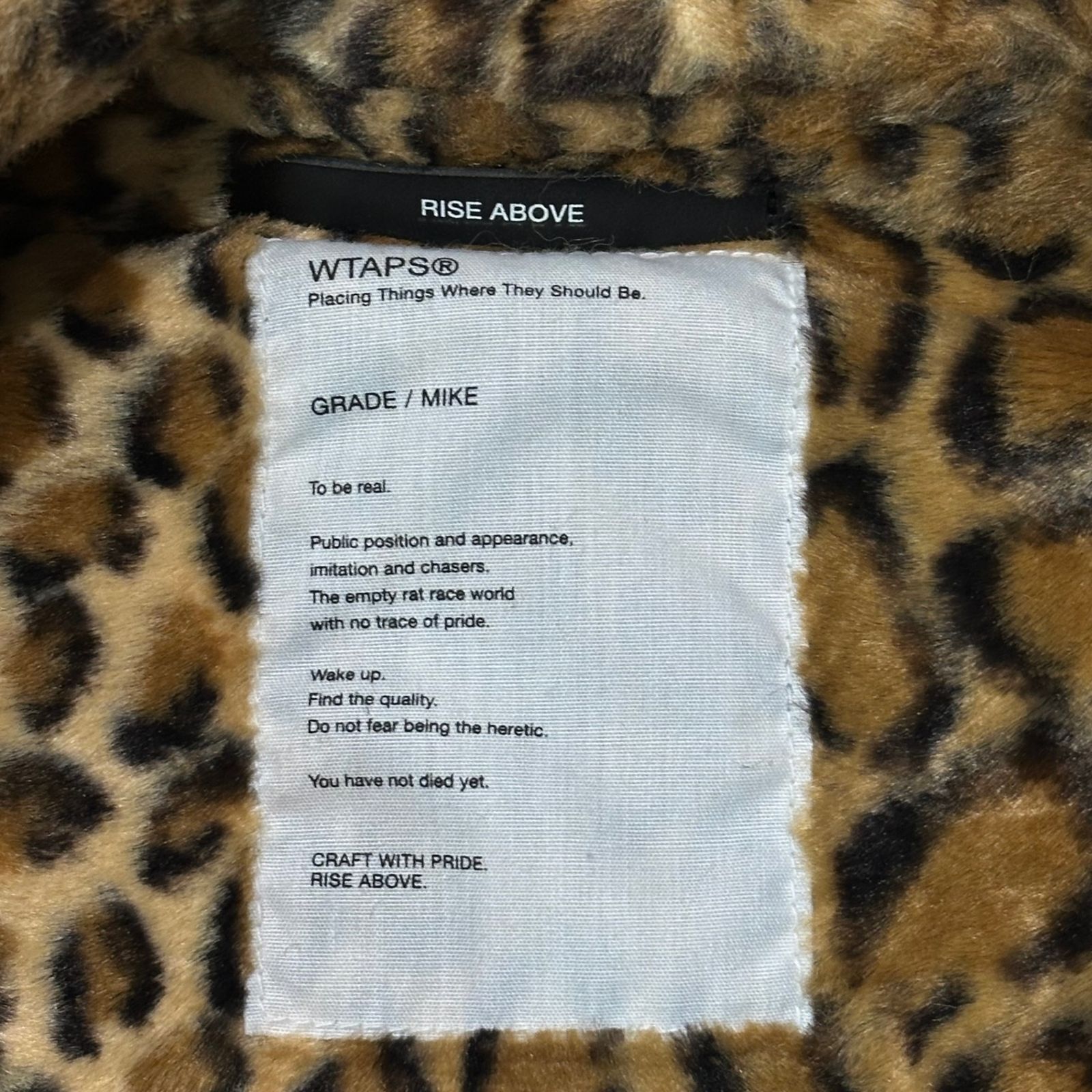 WTAPS(ダブルタップス) 10AW N-3B JACKET FIELD NYLON TWILL ファー ミリタリー ジャケット 102GWDT-JKM04 M カーキ ROKUDENASHI期 レオパード