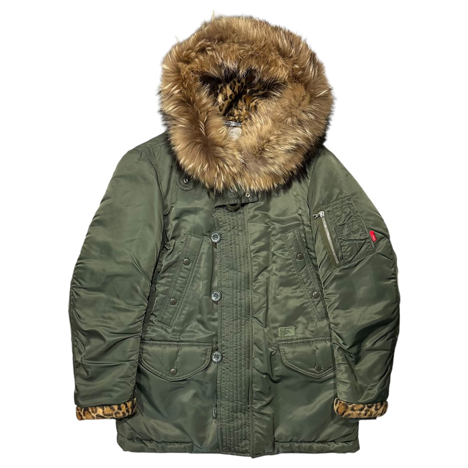 WTAPS(ダブルタップス) 10AW N-3B JACKET FIELD NYLON TWILL ファー ミリタリー ジャケット 102GWDT-JKM04 M カーキ ROKUDENASHI期 レオパード