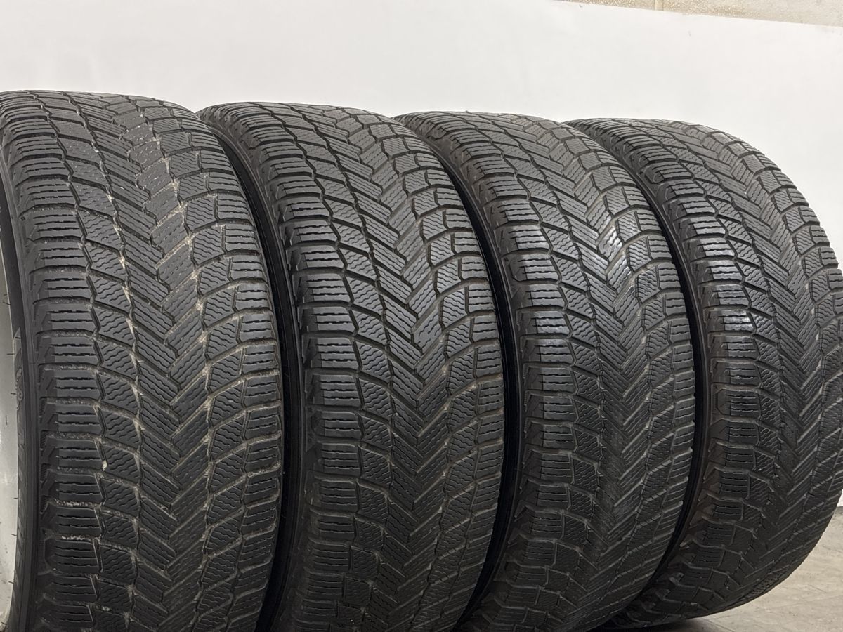 【バリ溝】ニッサン Y51 シーマ 純正 18in 8J +43 PCD114.3 ミシュラン X-ICE SNOW 245/50R18 フーガ スカイライン ノーマル戻し 即納可