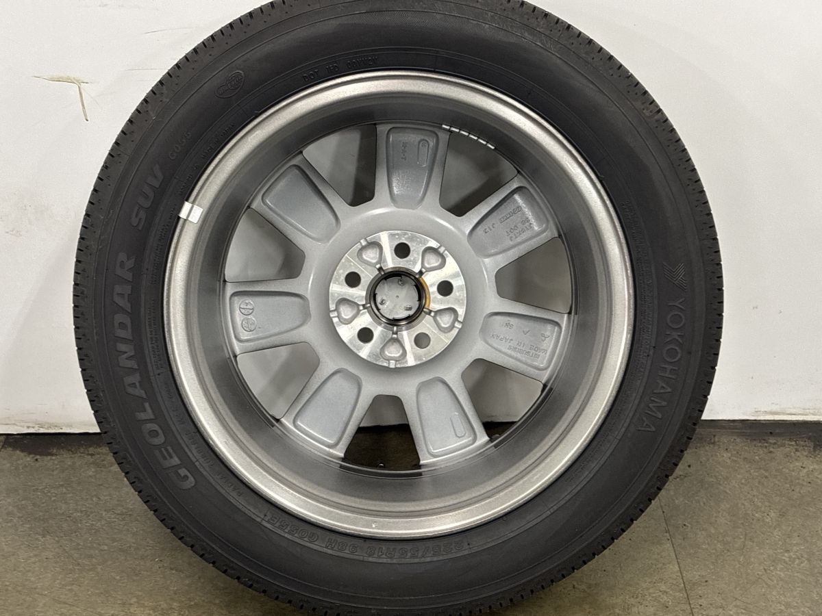 【2025年製 新車外し品】ミツビシ デリカD5 シャモニー 純正 18in 7J +38 PCD114.3 ヨコハマ ジオランダー SUV G055 225/55R18 バリ溝美品 【2025年製 新車外し品】ミツビシ デリカD5 シャモニー 純正 18in 7J +38 PCD114.3 ヨコハマ ジオランダー SUV G055 225/55R18 バリ溝美品