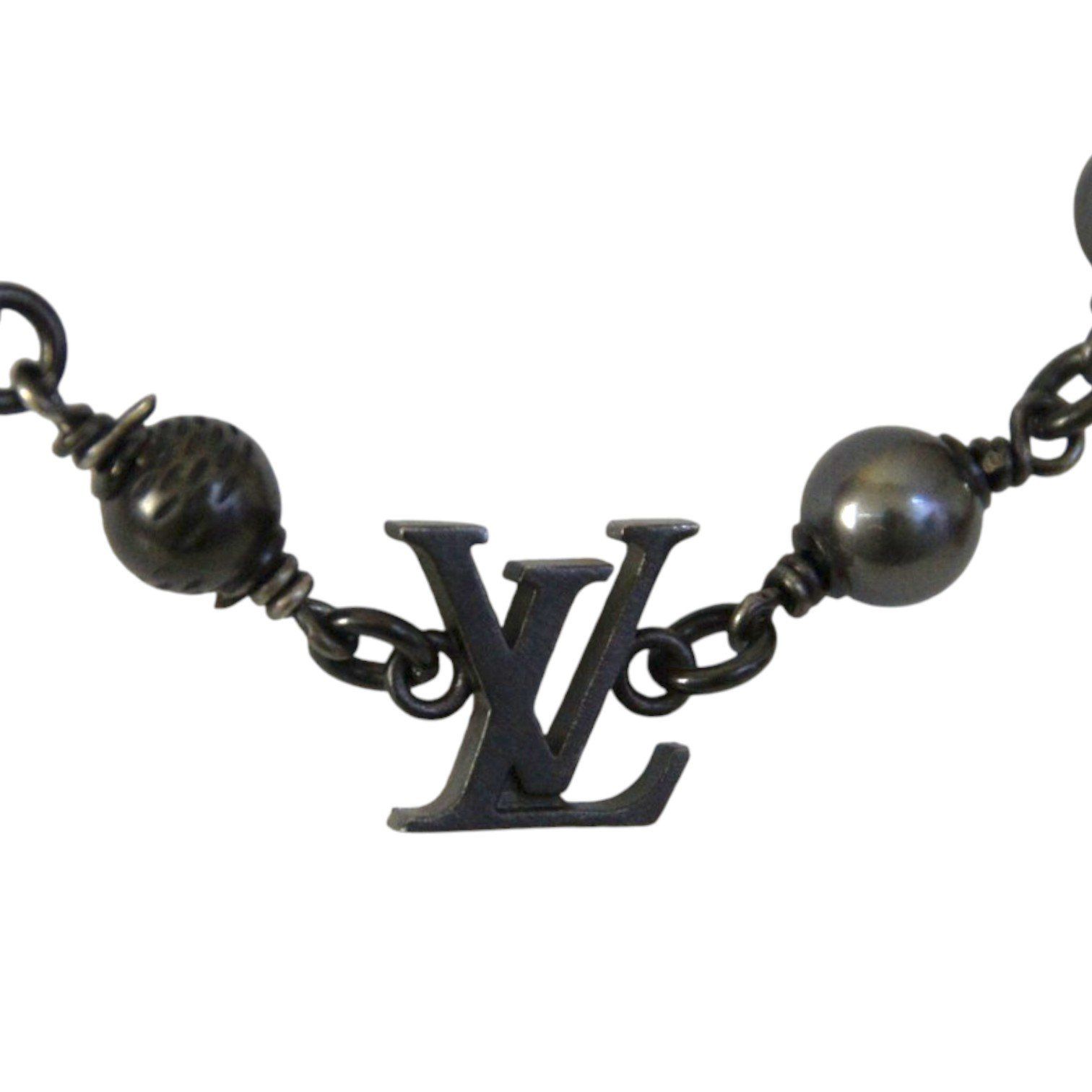 中古】 LOUIS VUITTON ルイヴィトン LVパール ブレスレット バングル 