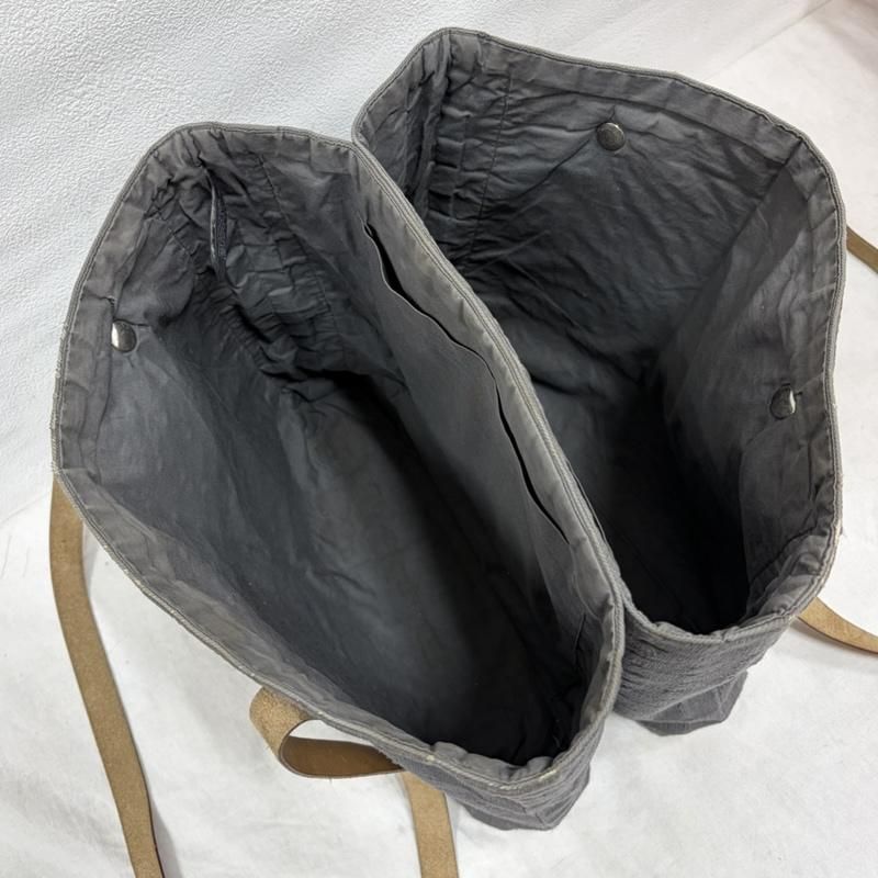 エルメス アメダバ ガバドゥ ダブル ショルダー バッグ トート コットン レザー キャンバス レディース - ISItems【USED】【古着】【中古】50158940