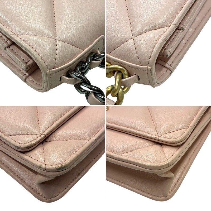 CHANEL シャネル 19 チェーンウォレット AP3267 ピンク ラムスキン ショルダーバッグ レディース 付属品あり 【中古】 52605K60
