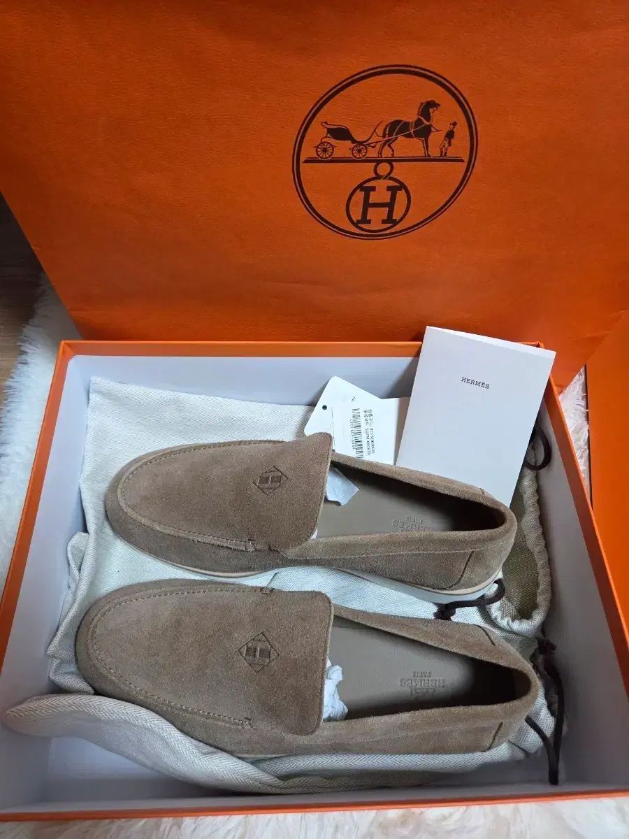 (新品) Hermes スウェード ローファー 43 5