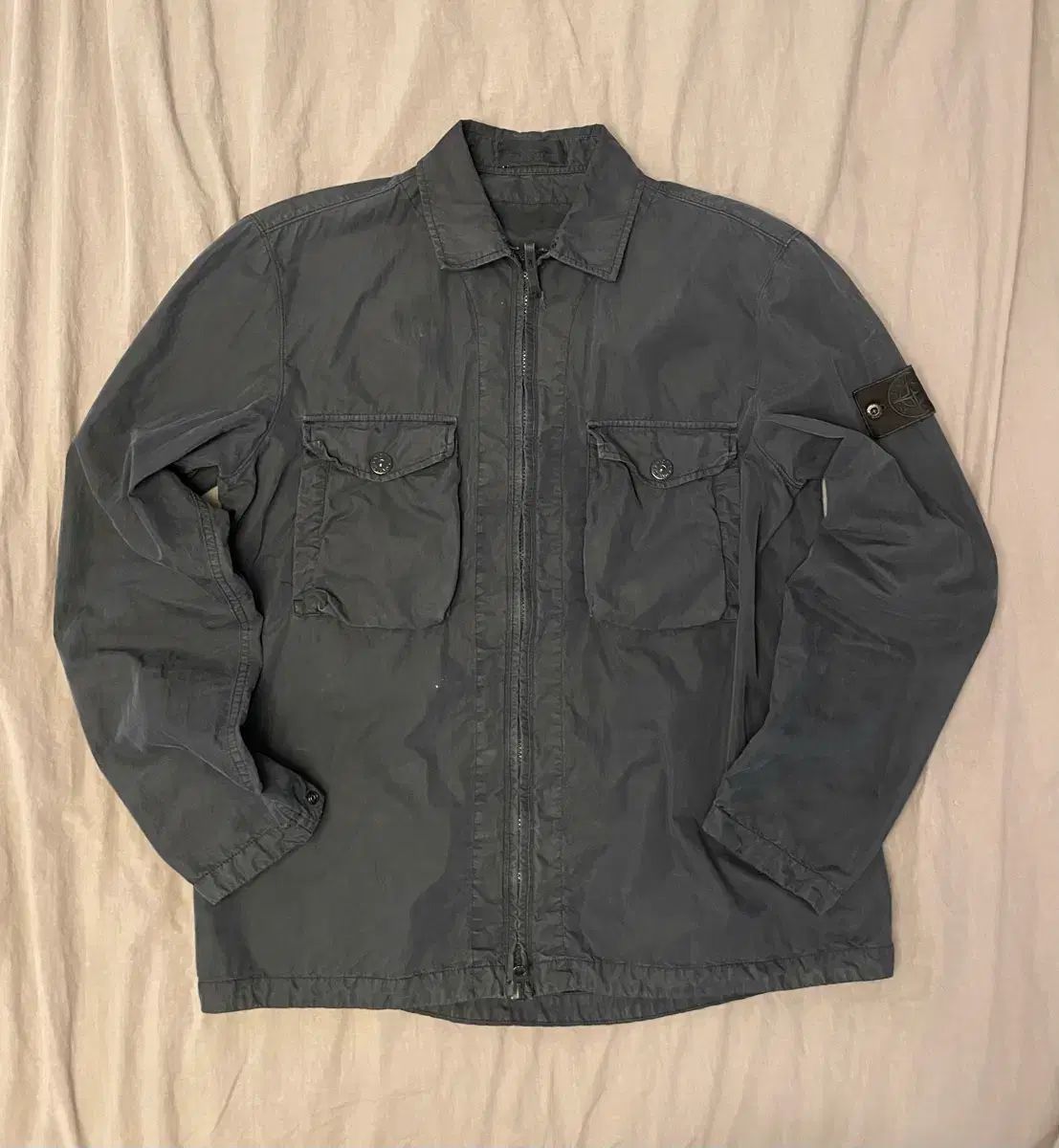 ストーンアイランド ゴーストピース オーバーサイズシャツ ネイビー (XL)