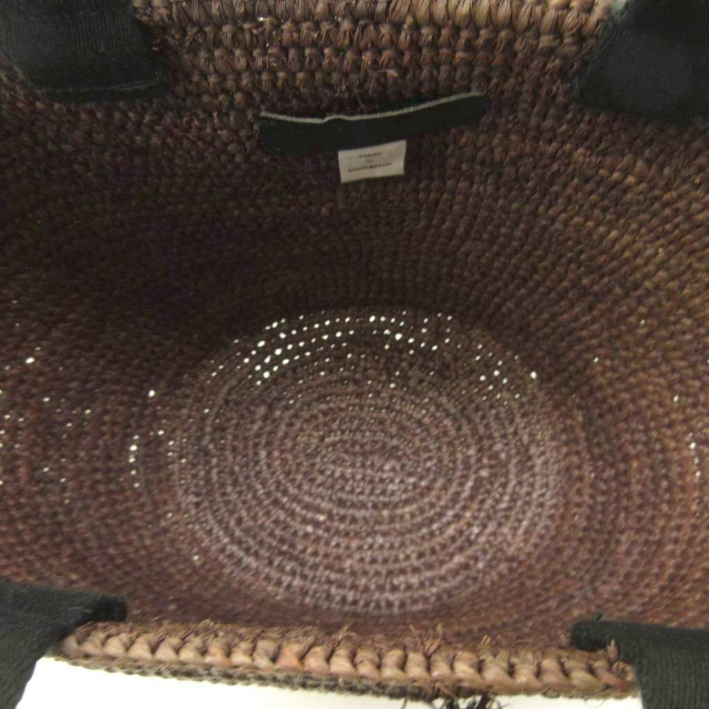 メゾンエヌアッシュパリ MAISON N.H PARIS 美品 ラフィア トートバッグ タッセル 茶 ブラウン 0509 メゾンエヌアッシュパリ MAISON N.H PARIS 美品 ラフィア トートバッグ タッセル 茶 ブラウン 0509