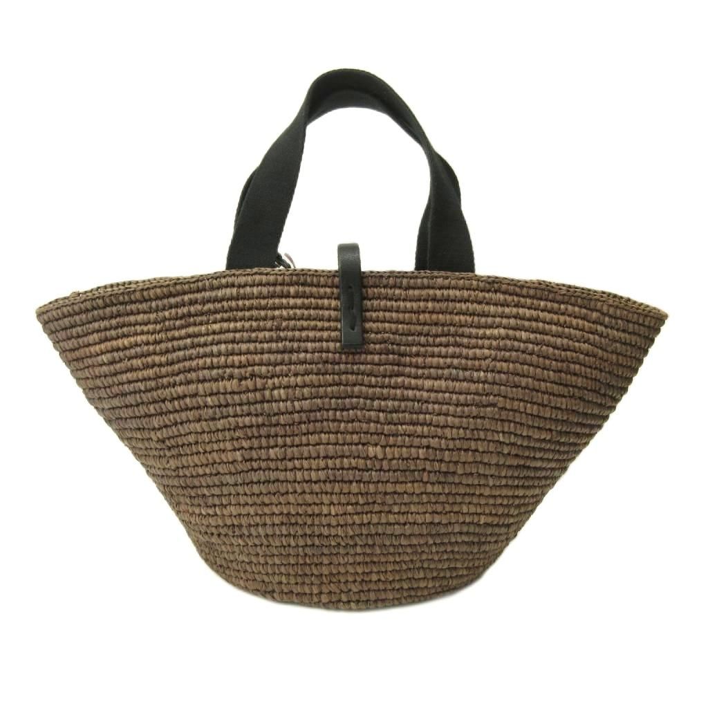メゾンエヌアッシュパリ MAISON N.H PARIS 美品 ラフィア トートバッグ タッセル 茶 ブラウン 0509 メゾンエヌアッシュパリ MAISON N.H PARIS 美品 ラフィア トートバッグ タッセル 茶 ブラウン 0509