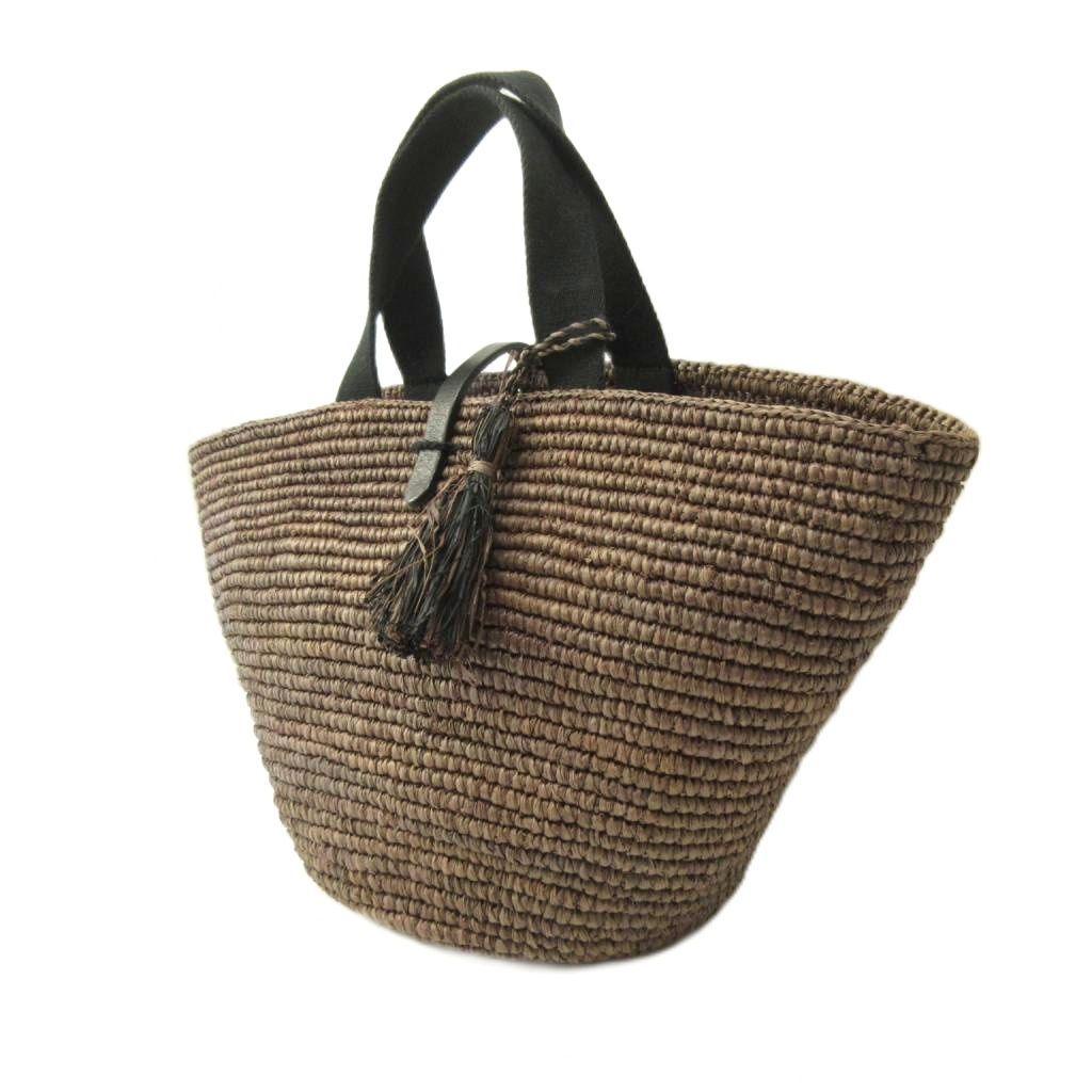 メゾンエヌアッシュパリ MAISON N.H PARIS 美品 ラフィア トートバッグ タッセル 茶 ブラウン 0509 メゾンエヌアッシュパリ MAISON N.H PARIS 美品 ラフィア トートバッグ タッセル 茶 ブラウン 0509
