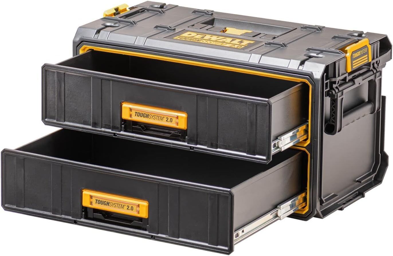 デウォルト(DEWALT) タフシステム2.0 2段チェスト 工具箱 収納ケース ツールボックス 積み重ね収納 Tough System 2.0 DWST83529-1 shu
