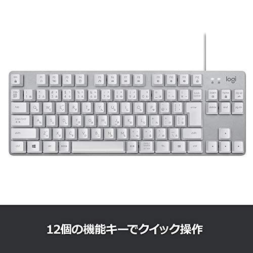 ロジクール K835OWR 有線 メカニカルキーボード 赤軸 リニア テンキーレス コンパクト メカニカル キーボード 有線キーボード オフホワイト windows surface K835 国内正規品 shu