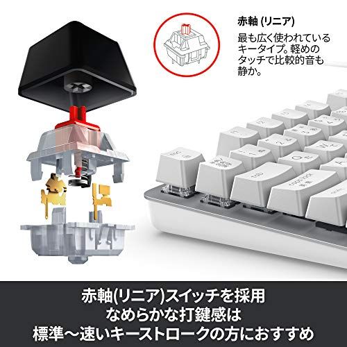ロジクール K835OWR 有線 メカニカルキーボード 赤軸 リニア テンキーレス コンパクト メカニカル キーボード 有線キーボード オフホワイト windows surface K835 国内正規品 shu