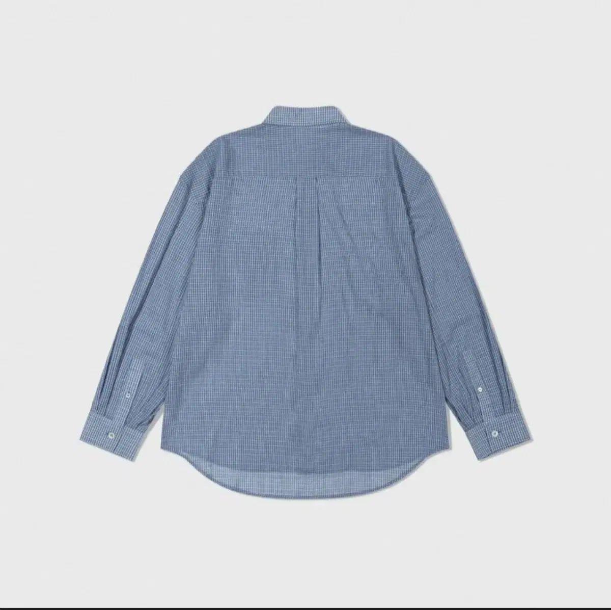 LOW CLASSIC LC オーバーサイズ CHECK シャツ ブルー L サイズ