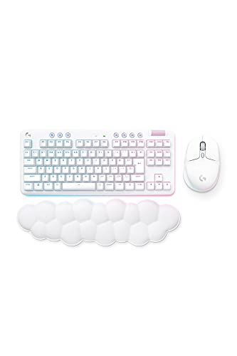Logicool G ワイヤレスゲーミング セット ゲーミングマウス G705 + テンキーレス ゲーミングキーボード G715 タクタイル カスタマイズ LIGHTSYNC RGB LIGHTSPEED ワイヤレス Bluetooth 軽量 ホワイト 白ma