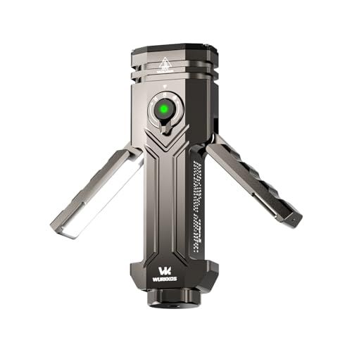 Wurkkos HD02 懐中電灯 高輝度 3200ストリーム ホワイト/ウルトラバイオレット/折りたたみウィングライト 4in1 多機能懐中電灯 Type-C 充電/放電 色温度調整可能 LEDライト 超高輝度 キャンプライト 多機能フラッシュライト shu