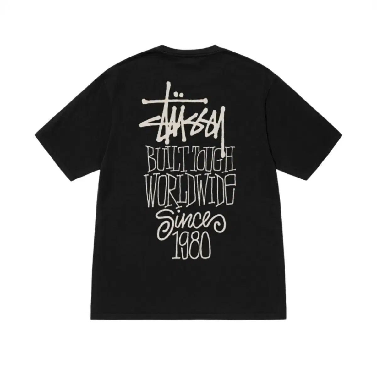 M STUSSY ビルト タフ Tシャツ PIGMENT ダイド ブラック