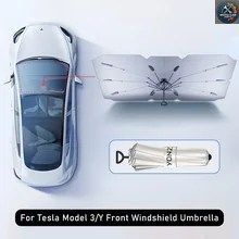 テスラ モデル3/Y フロントウインドシールドサンアンブレラ S 日よけ折りたたみ式パラソル テスラ冷却