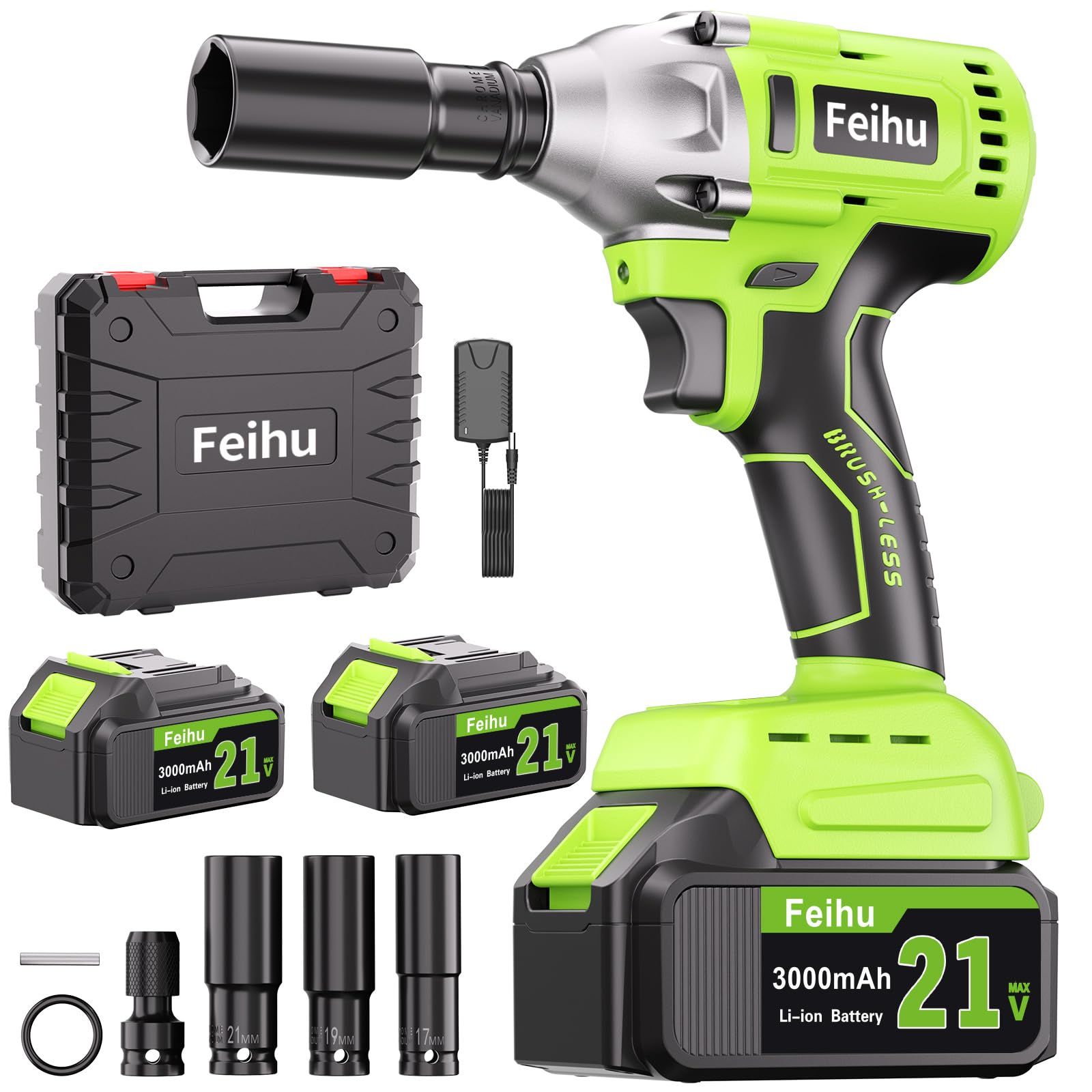 ☆新品☆インパクトレンチ 電動 インパクトドライバー 充電式 21V 320N?m高トルク ブラシレスモーター 自動停止機能 無段変速 タイヤ交換用 軽量 小型 3000mAhバッテリー2個付 LEDライト付き 正逆転両用 PSE認証済 f7c4b2d3