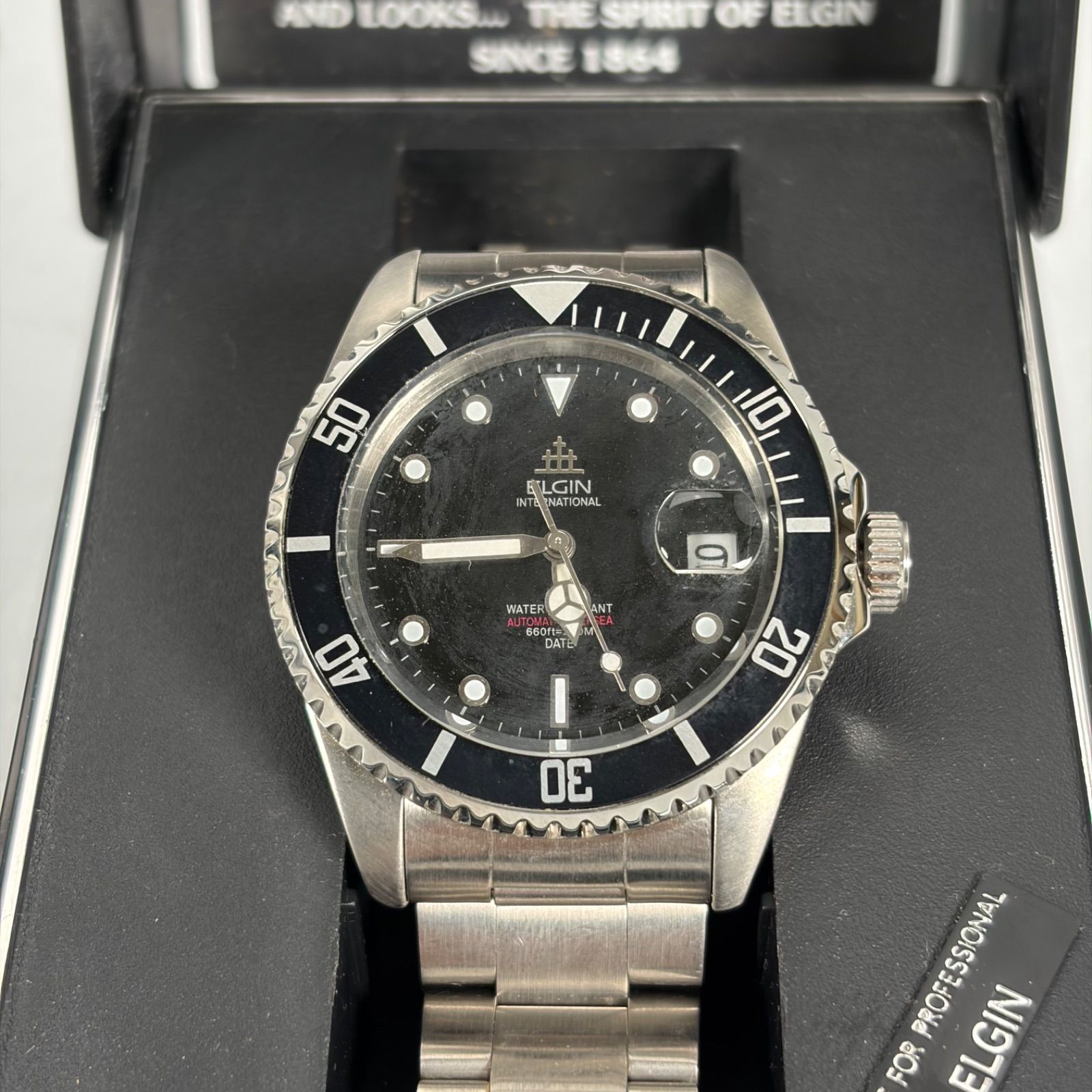 ELGIN FK-531-E 自動巻 ダイバーズウォッチ エルジン 腕時計 