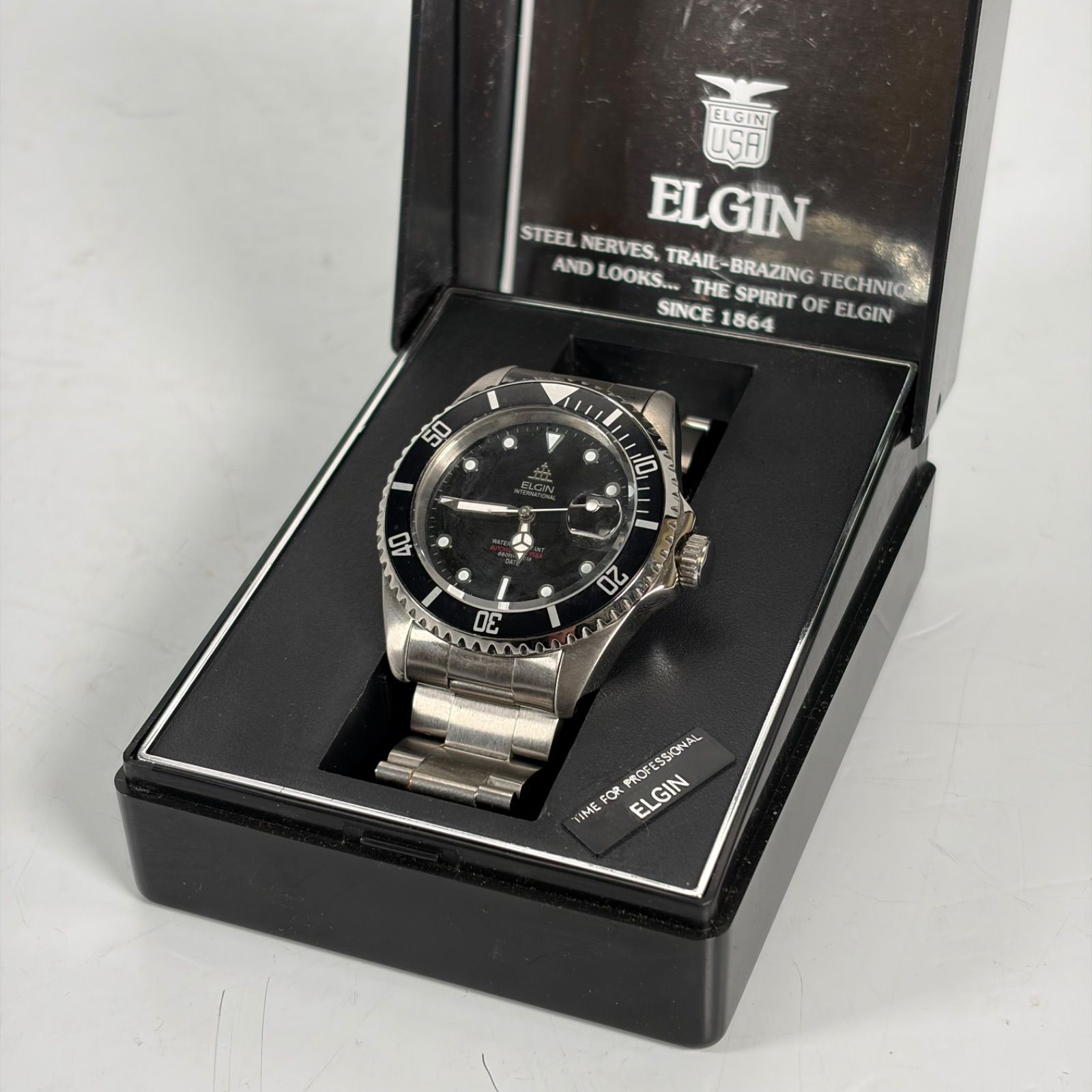 ELGIN FK-531-E 自動巻 ダイバーズウォッチ エルジン 腕時計 