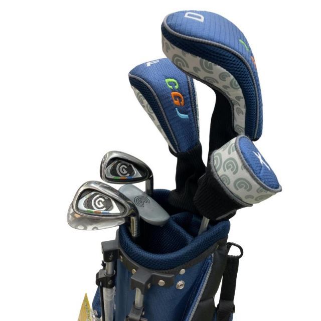 【中古】 クリーブランド Cleveland CGJ 7S(キャディバッグ付き) クラブセット CS オリジナルカーボン (フレックスその他) ジュニア キッズ 子供用 右利き 右用 Cランク ゴルフクラブ