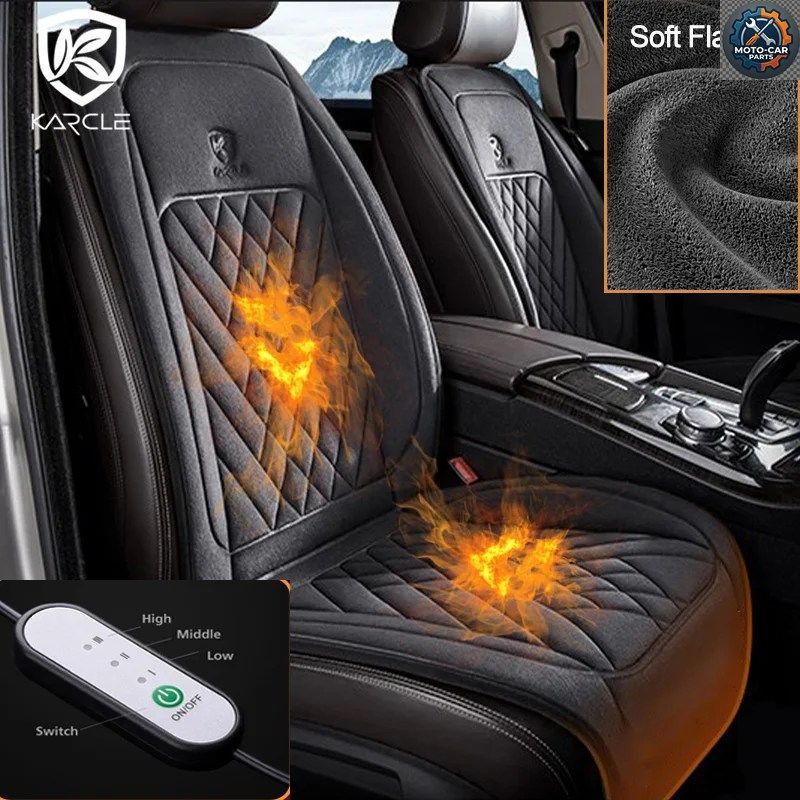 冬用延長型車用ヒーター付きシートクッション 12-24V フランネル製 ウォーマーシートヒーター カーパッド シートヒーターカバー