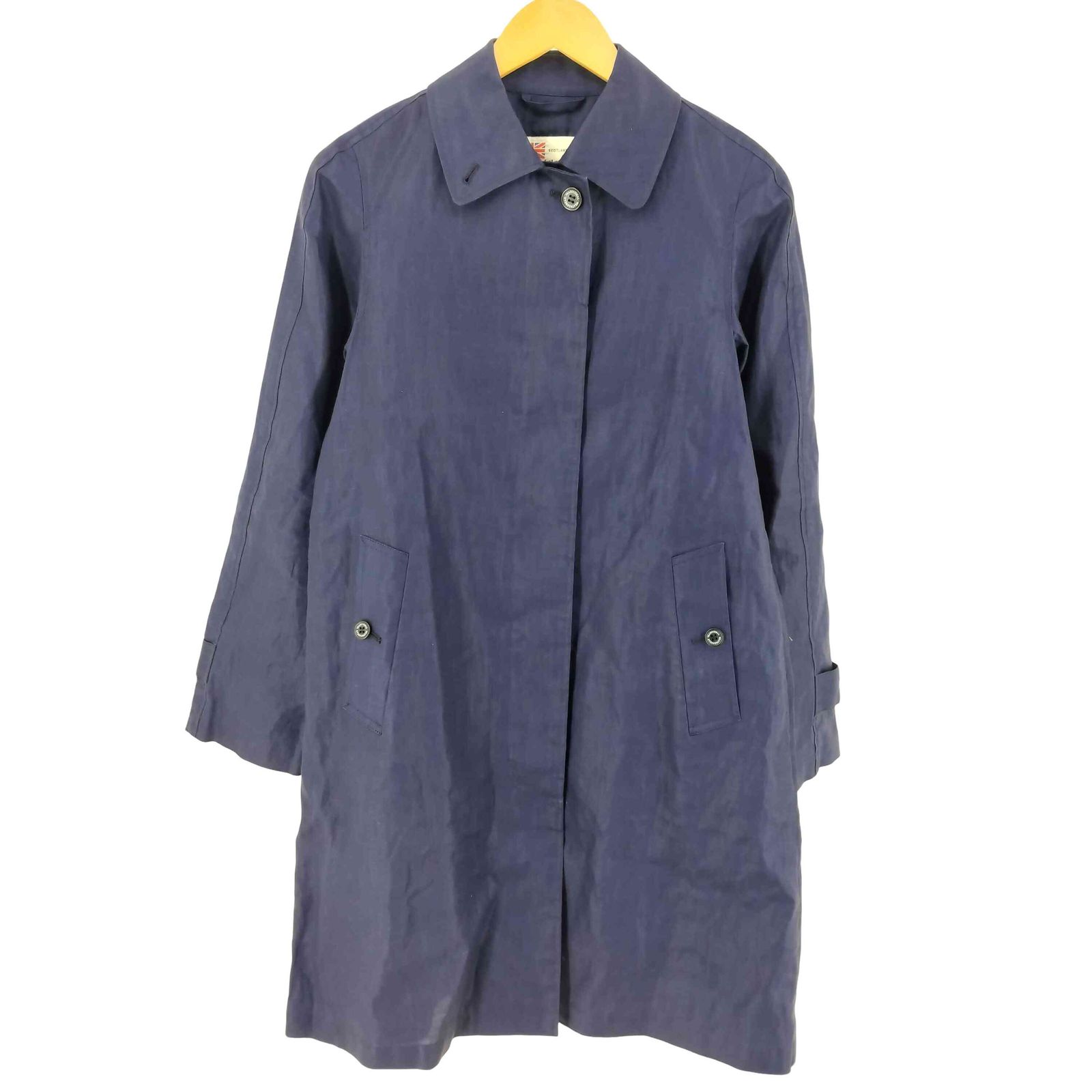 トラディショナルウェザーウェア Traditional Weatherwear リネン コーティング 比翼 ステンカラーコート レディース 36