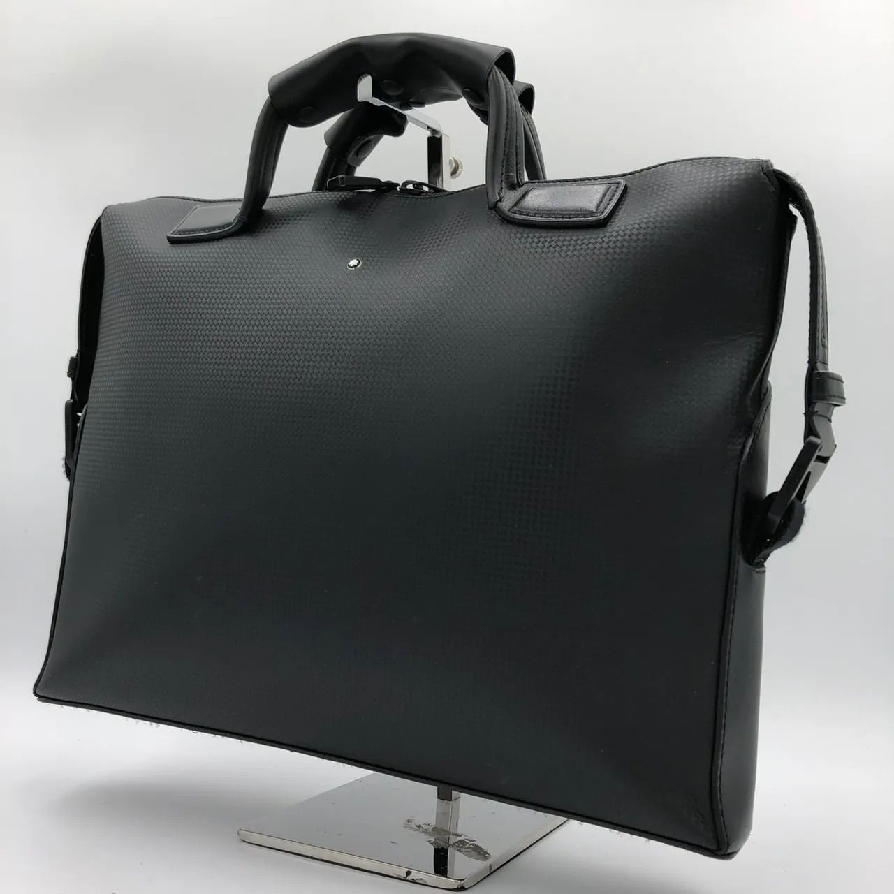モンブラン MONTBLANC ブリーフケース ビジネスバッグ レザー 黒 中古