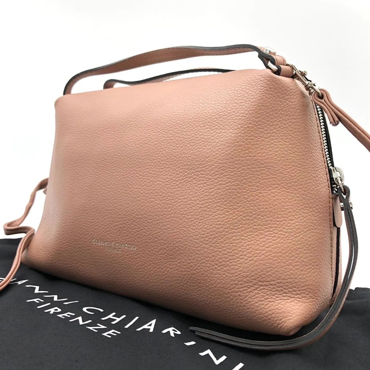 ジャンニキアリーニ ショルダーバッグ レザー ピンク 2WAY 中古 