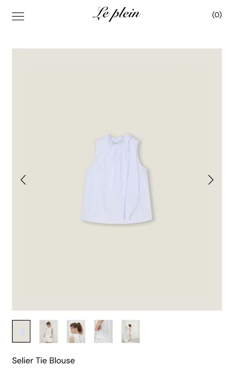 Le Plein セリア タイ ブラウス Selier Tie Blouse