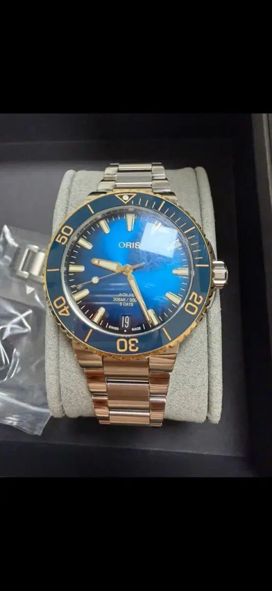 ORIS アクアレーサー 18k ダークブルー 43.5mm GOLDコンビ