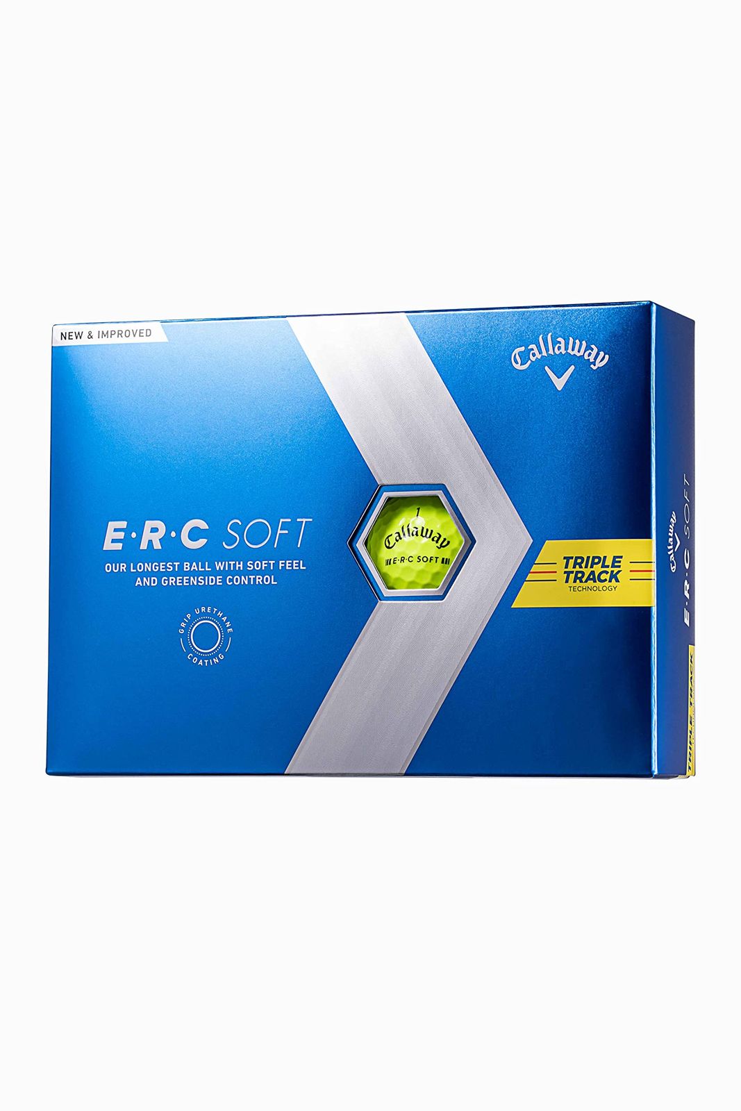 キャロウェイ(Callaway) ゴルフボール ERC SOFT YLW 23 TRPLTRK 1ダース(12個入り) 3ピース構造 イエロー [イエロー]