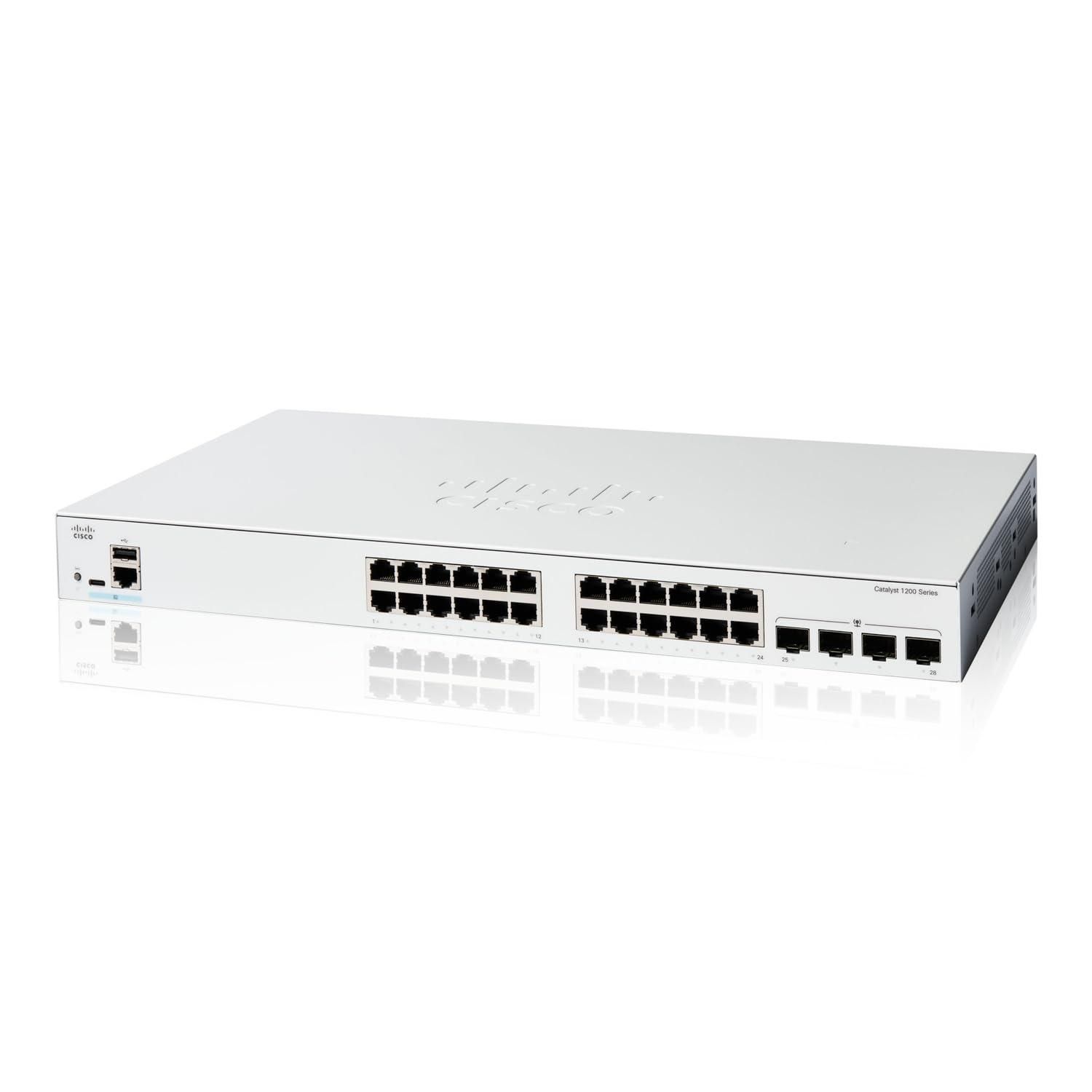 【新品・2営業日で発送】CISCO シスコ 【ラックマウントキット同梱あり】Catalyst 1200 24-port GE、4x1G SFP(C1200-24T-4G)