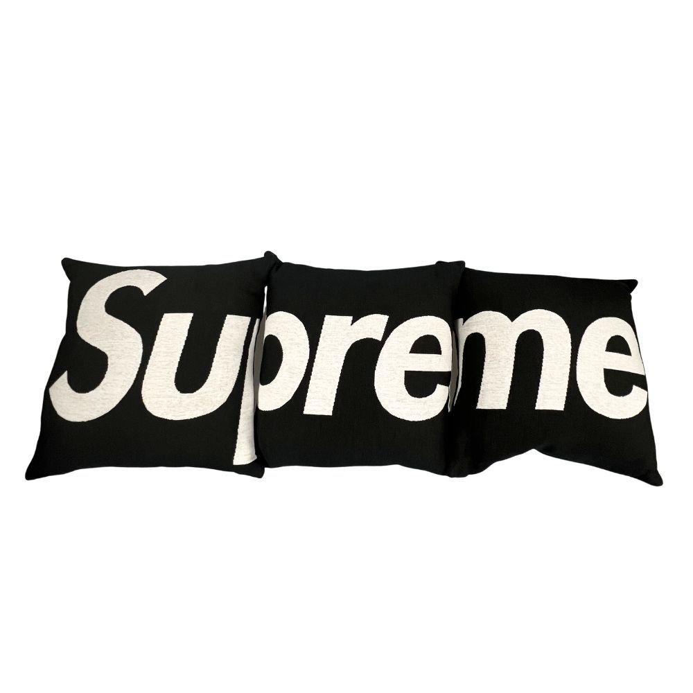 SUPREME シュプリーム Jules Pansu Pillows (Set of 3) ロゴ クッション インテリア ブラック 正規品 / 41059